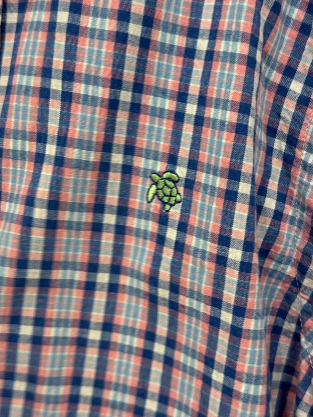 Boy’s Button-Down Plaid Shirt - Pink & Blue - Picture 3 of 5